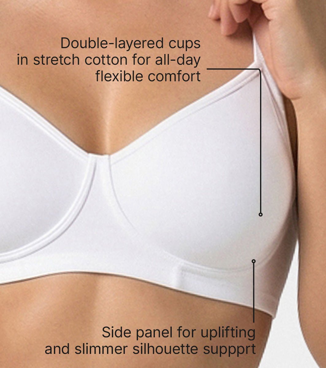 Enamor Innovations Transform Ultralight, Everyday Women's Minimizer Bra -Super lift, Non-Padded, Wirefree, Full Coverage - A042 (Available in Plus Sizes) - Image 5