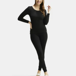 Jockey Microfiber Elastane Stretch Fleece Fabric Full Sleeve Thermal Top